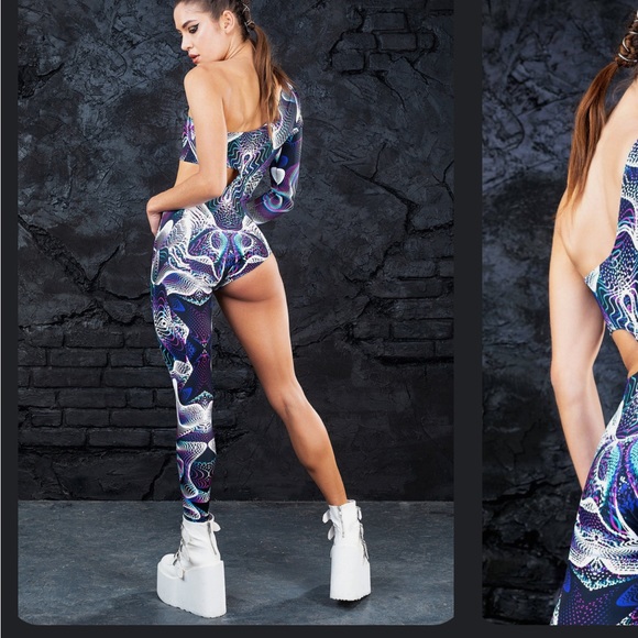 Badinka  Vapor trance Asymmetrical bodysuit - Picture 10 of 11